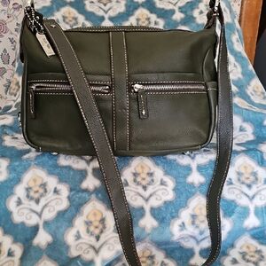 Tignanello Green Leather Bag EUC